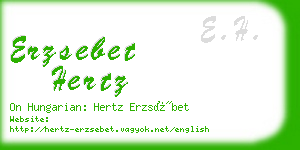 erzsebet hertz business card